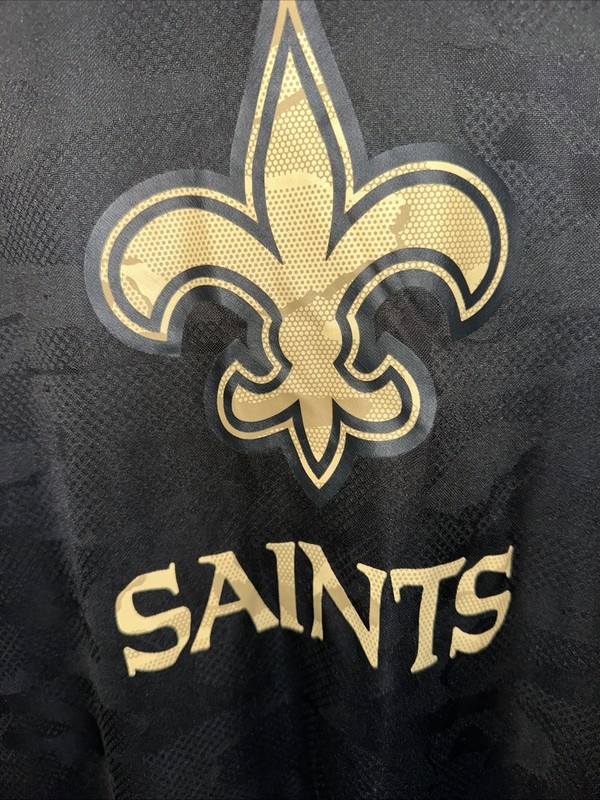 New Orleans Saints Shirt Men 2XL Black Gold Camo Short Sleeve Football Fanatics gallery