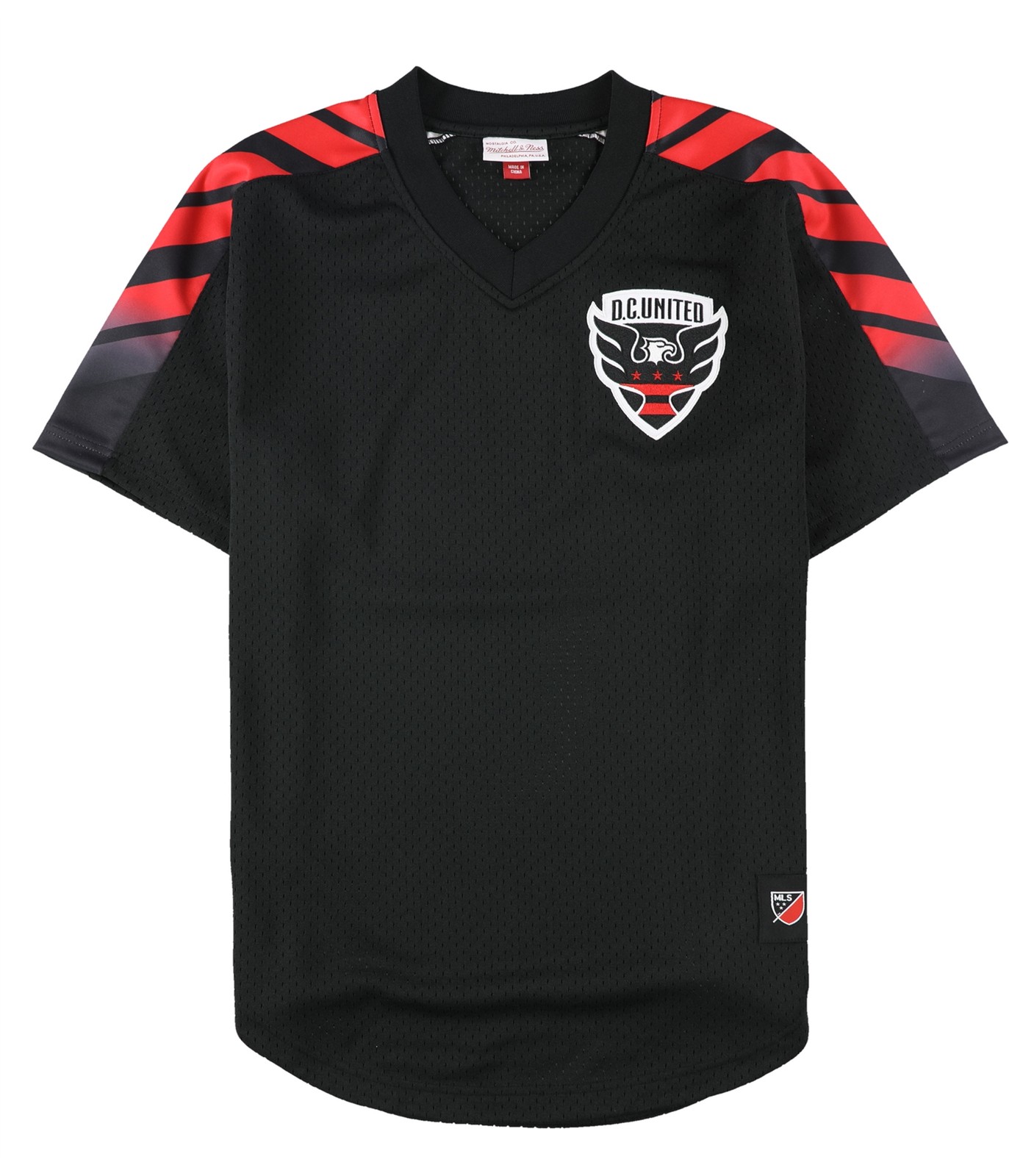 Mitchell & Ness Mens MLS Team Patch Jersey, Black, Medium gallery