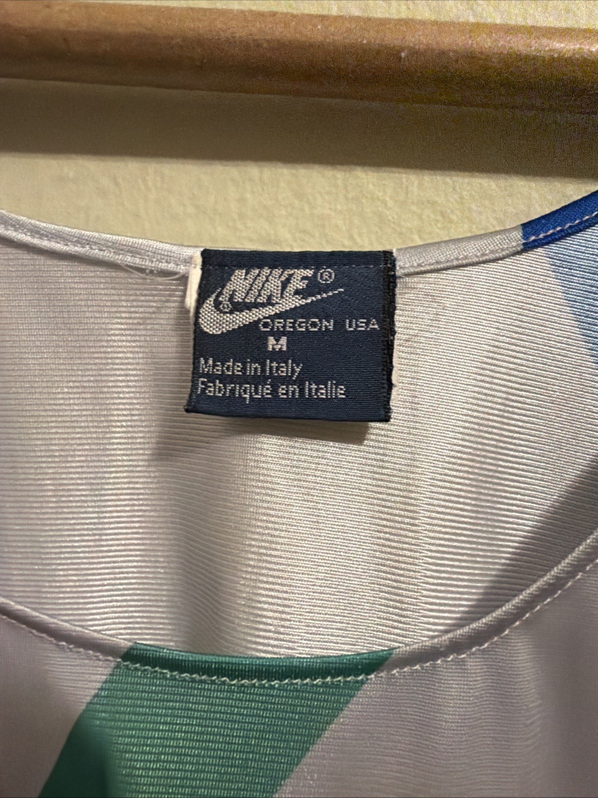 Vintage 80's Nike Pro Elite AeroSwift Running Singlet Blue/Green Rare Mens sz M gallery