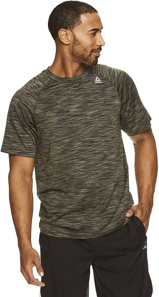 Reebok Men's Supersonic Crewneck Performance T-Shirt , Push Press Rosin, Small