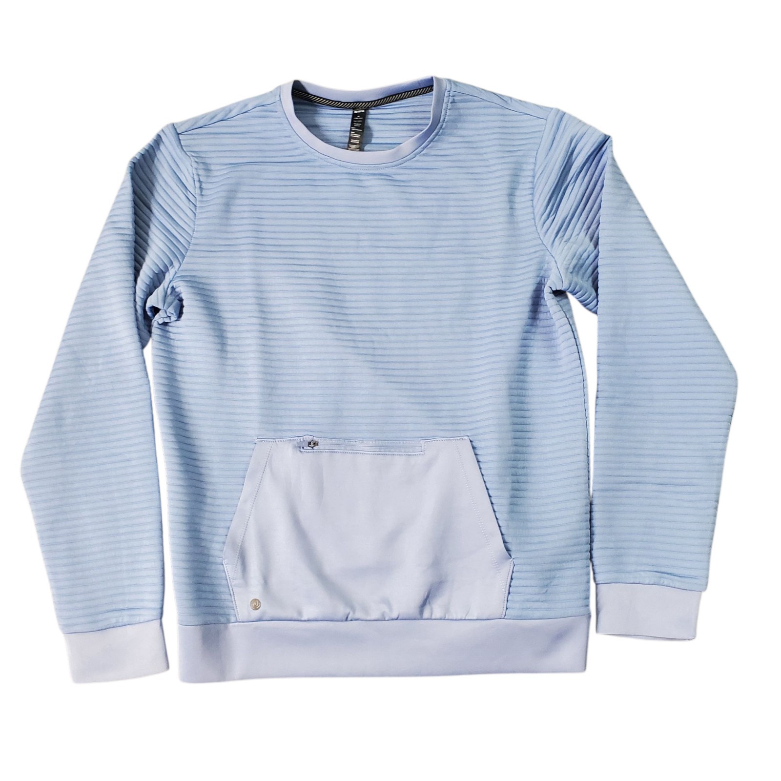 NWT Apana Sweatshirt Mens Large Haze Lavender Ribbed Zip Pocket New With Tags gallery
