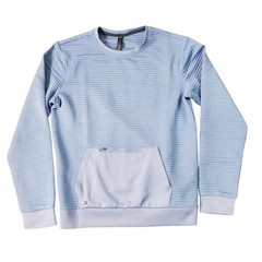NWT Apana Sweatshirt Mens Large Haze Lavender Ribbed Zip Pocket New With Tags