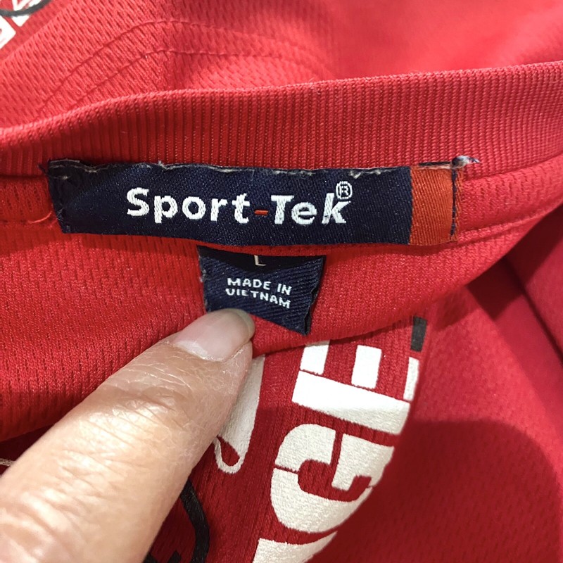 Men’s Sport Tek Seal Team Challenge Red Pullover Shirt Men’s Size L Short Sleeve gallery