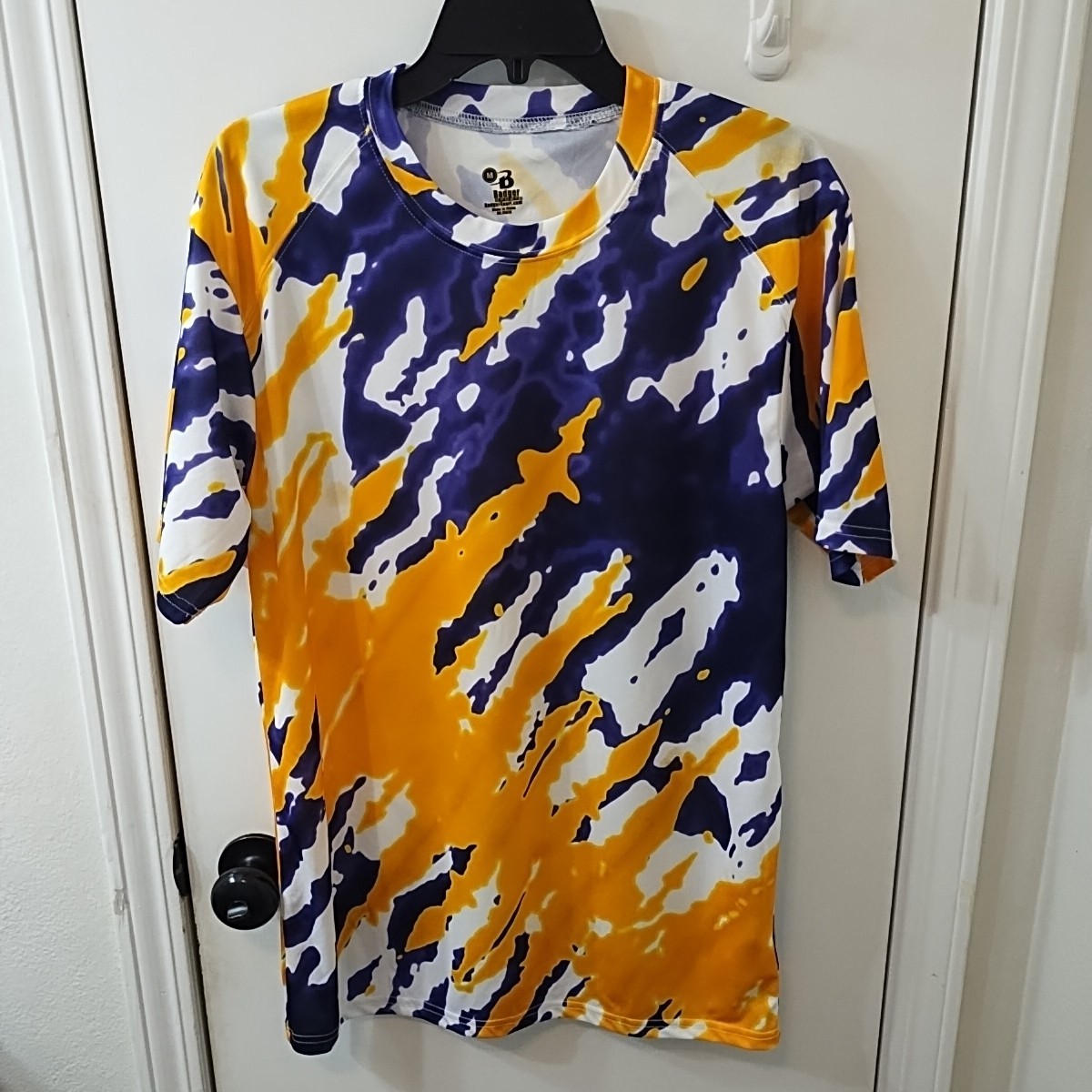 Badger Sports Tie Dri Performance Tee NCAA LSU Tigers Size M gallery