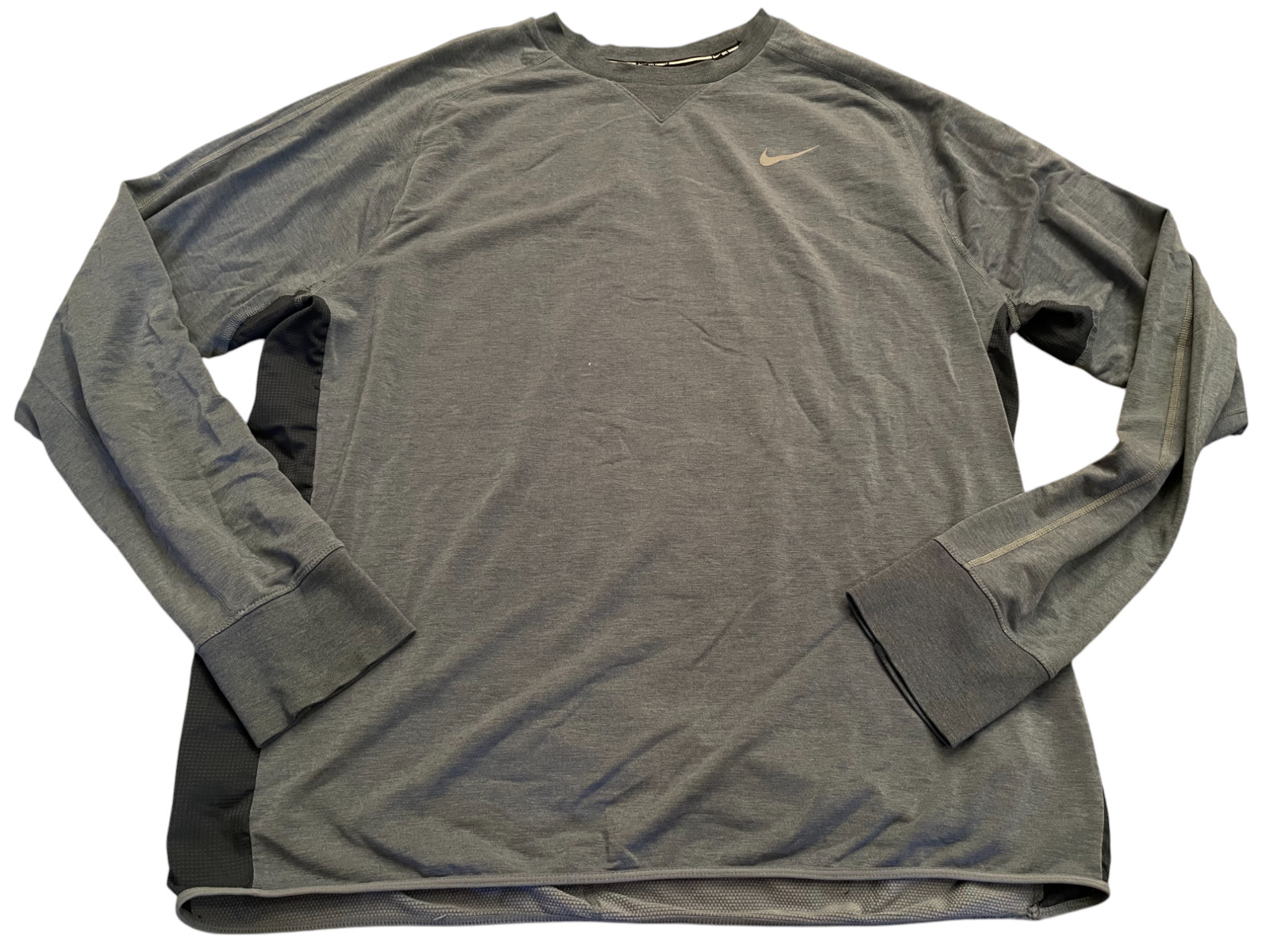 NIKE Dri Fit Reflective SPRINT Performance Crew Shirt Top mens 2XL 642796-494 gallery