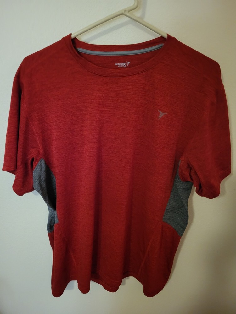 Old Navy Active Large Red gray Marled 27 L 24 Across Front Chest Pit To Pit Grea