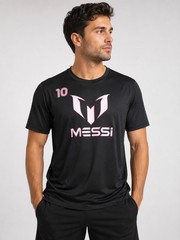 Messi #10 Men’s Black Performance Athletic Soccer T-Shirt Jersey Style XL