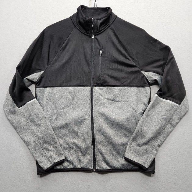 Old Navy Active Men's Size Medium Black Gray Long Sleeve Full Zip Jacket