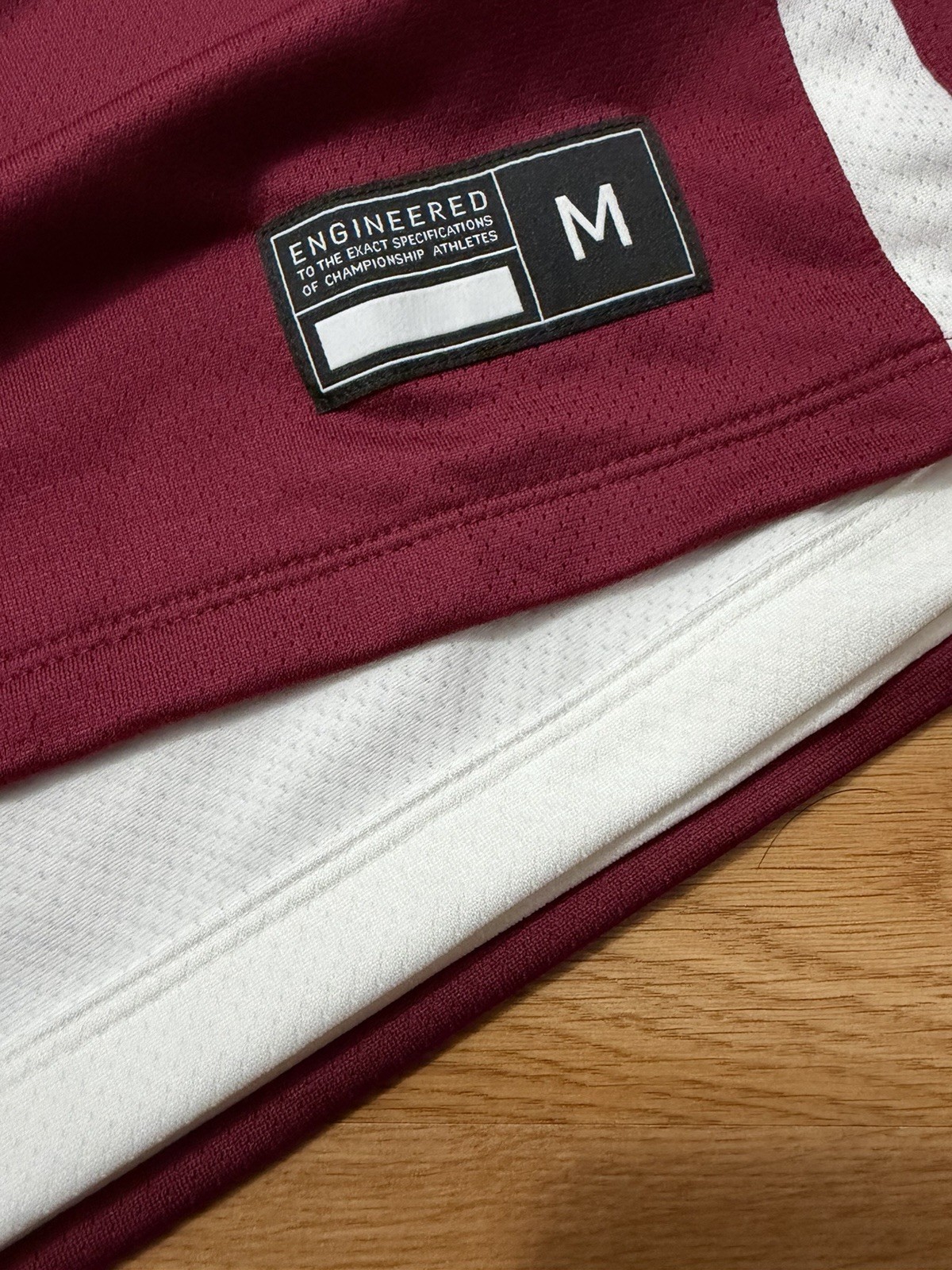 Nike Dri-FIT Men’s Basketball Jersey Tank Mesh V-Neck Burgundy/White M gallery