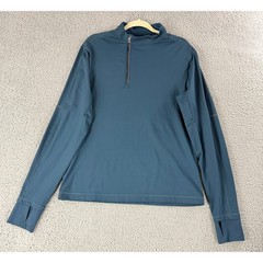Lululemon Surge Warm Half Zip Pullover Mens XL Blue Thumbhole Running Rulu Top