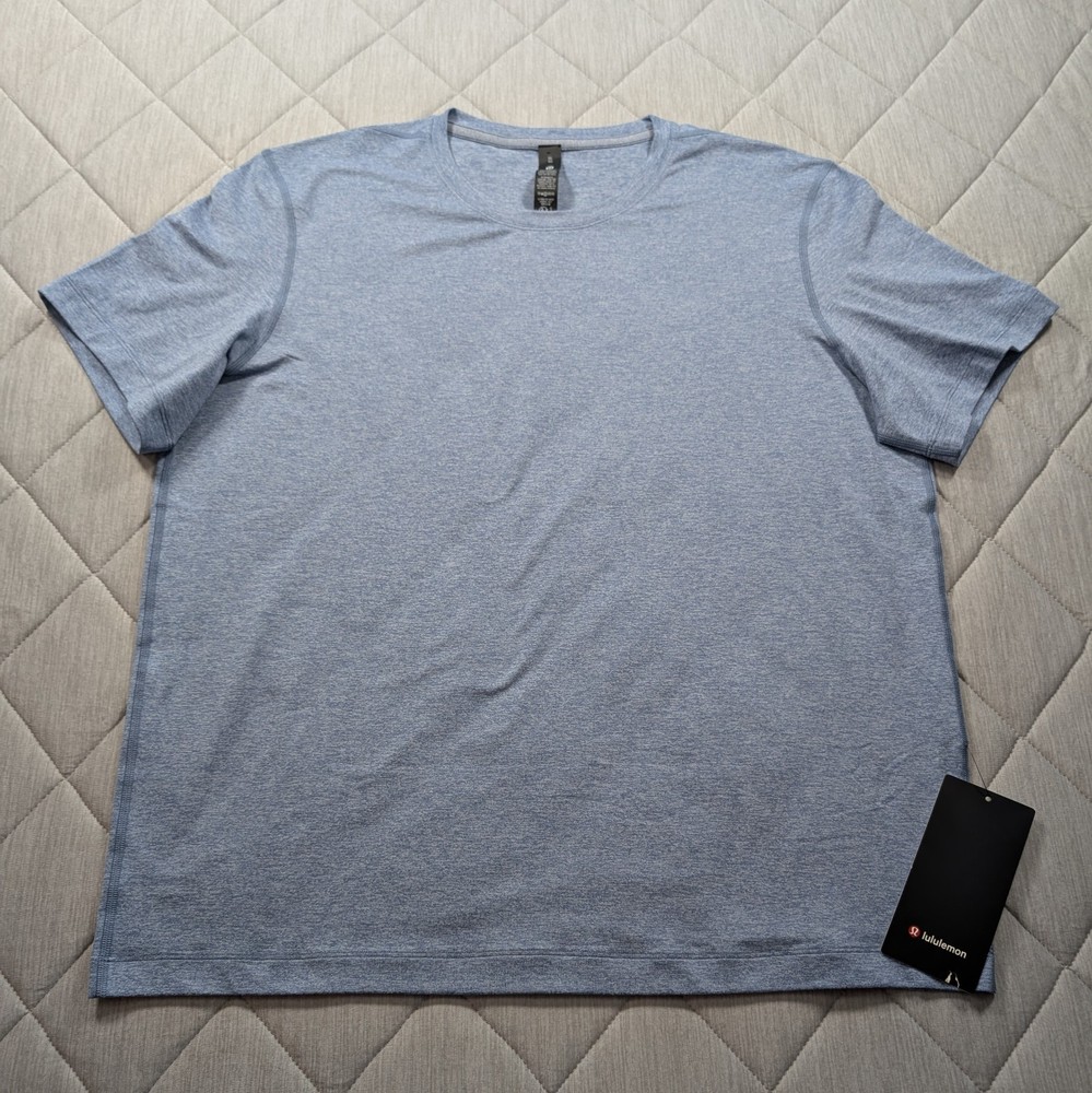 Lululemon Men’s Soft Jersey Short Sleeve T-Shirt Shirt Blue Heather Size XL