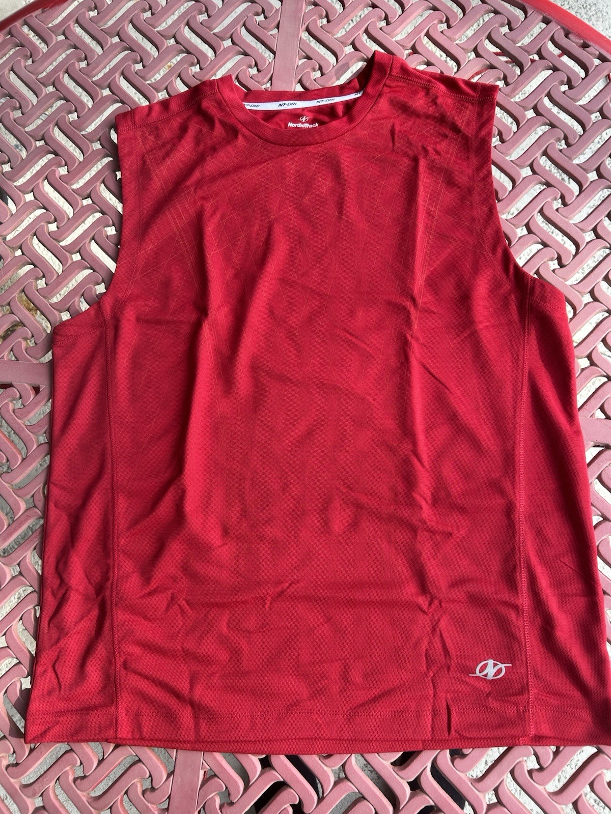 NordicTrack NT-Dri Tank Top Men's Large Sleeveless Red Crew Neck Polyester New gallery