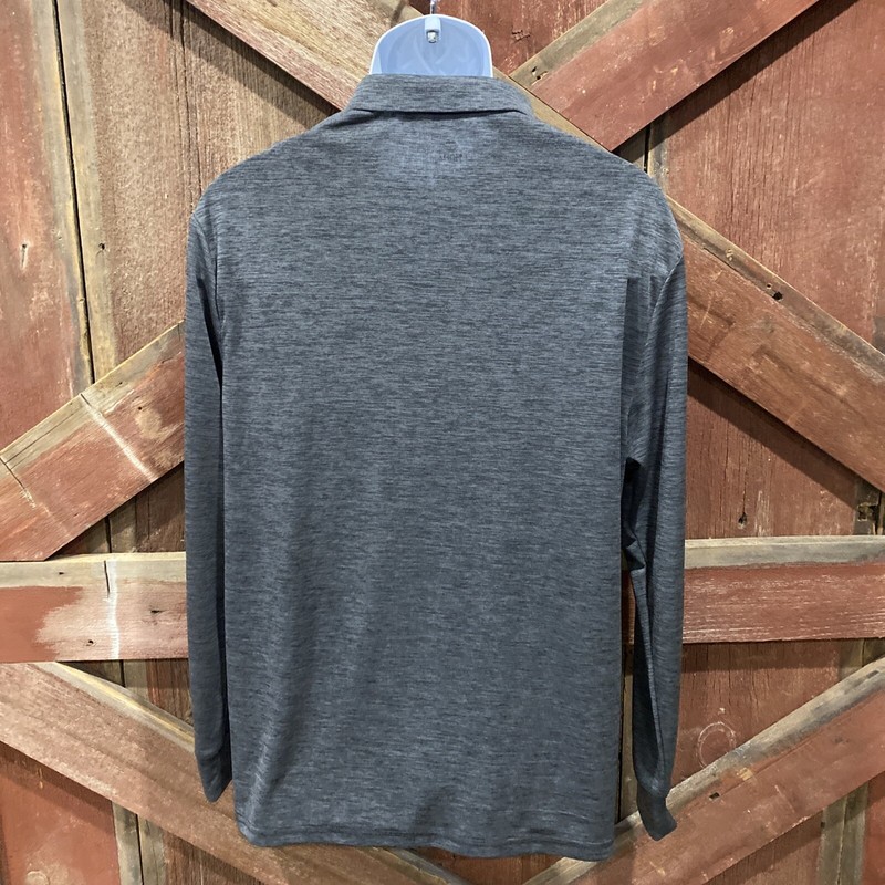 Mofiz Golf Shirt Pullover Men Large Long Sleeve Polo Dark Grey Traditional Basic gallery