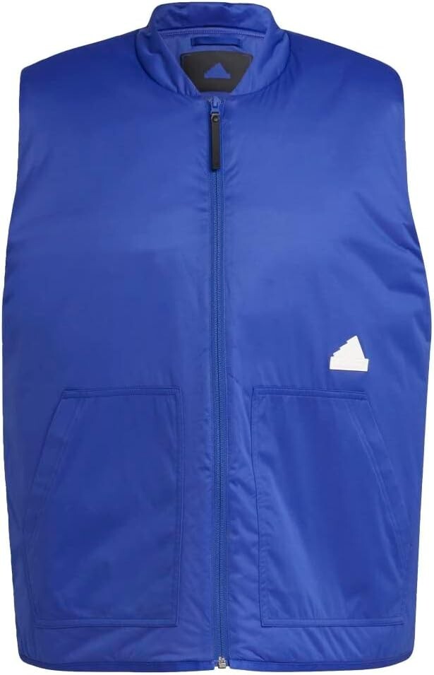 NWT Men’s M MEDIUM Adidas Puffer Vest Semi Lucid Blue HN1931 $160 NEW gallery