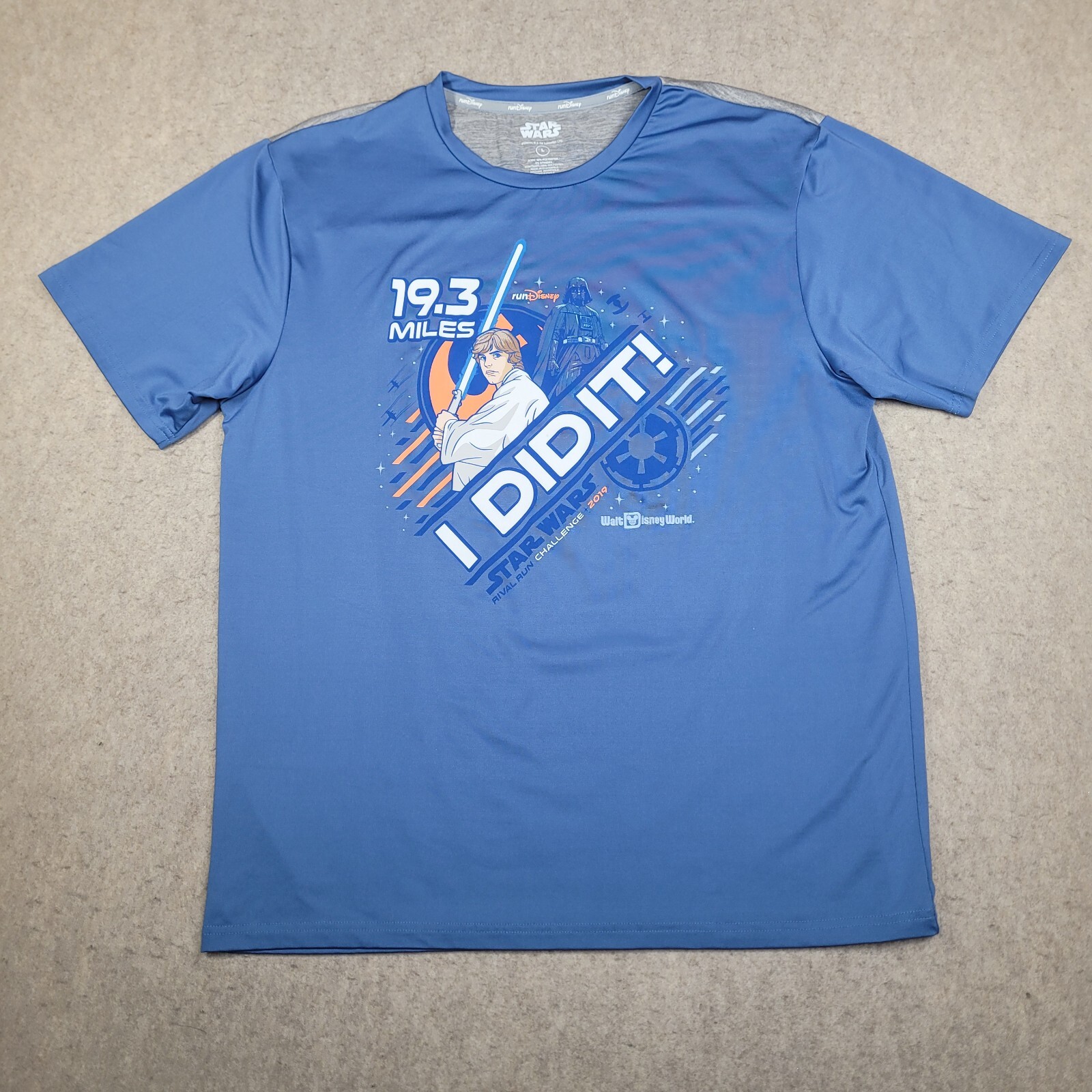 2019 RunDisney Star Wars Rival Run Challenge 19.3 Miles Finisher Shirt Large gallery