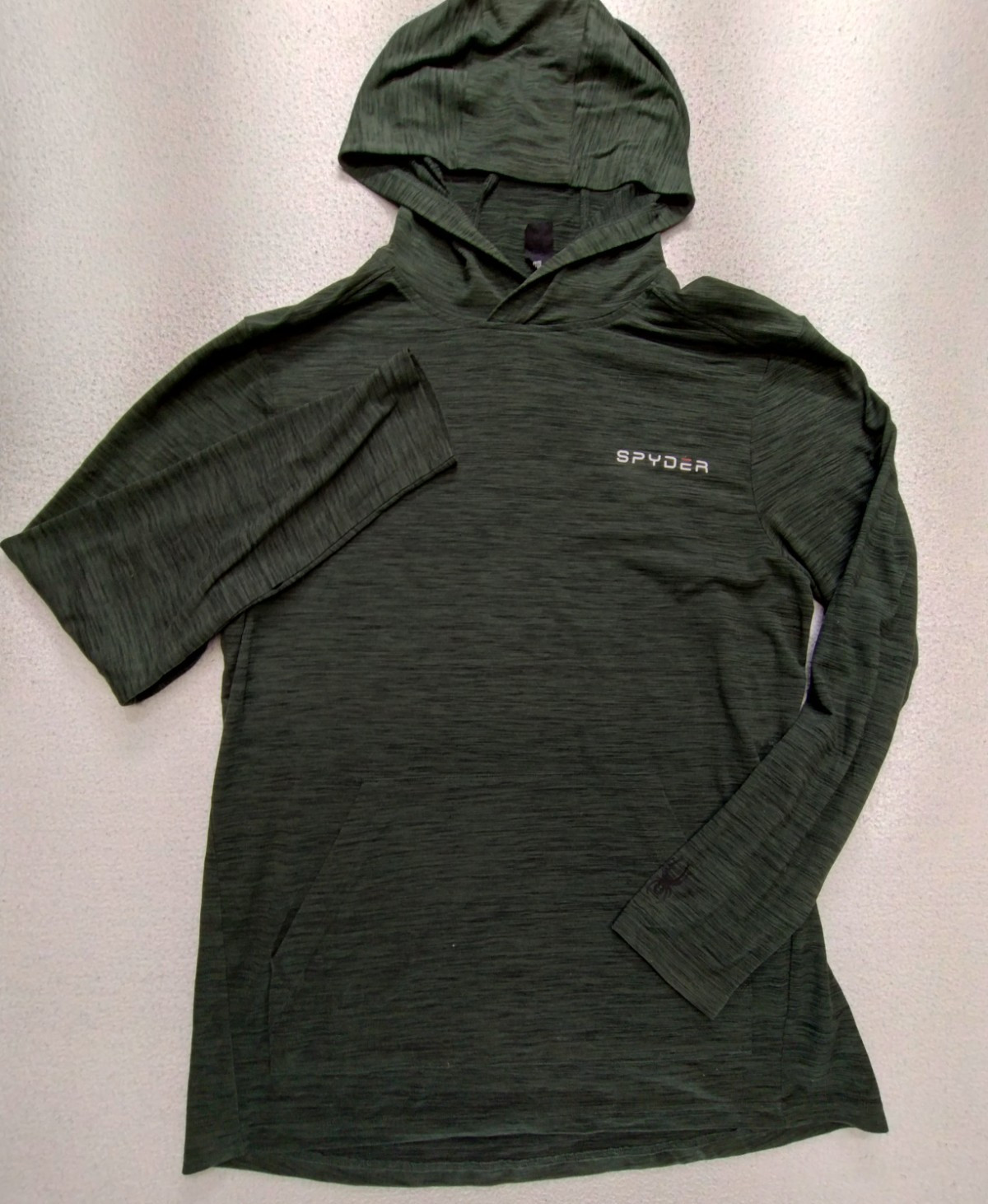 Spyder Active Hoodie Large Green Running Training Work Out Base Layer Casual gallery