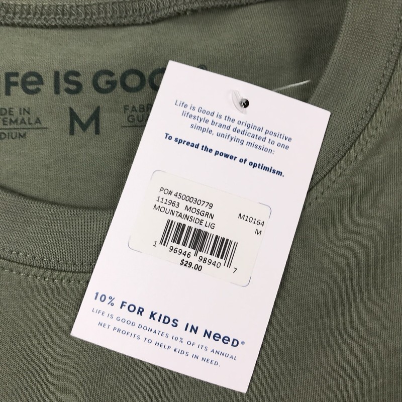 Life Is Good Shirt Men Medium Green Short Sleeves Mountainside Tee NWT gallery