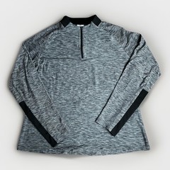 FootJoy FJ 1/4 Zip Pullover Mens Large Gray Performance Golf Long Sleeve Mock