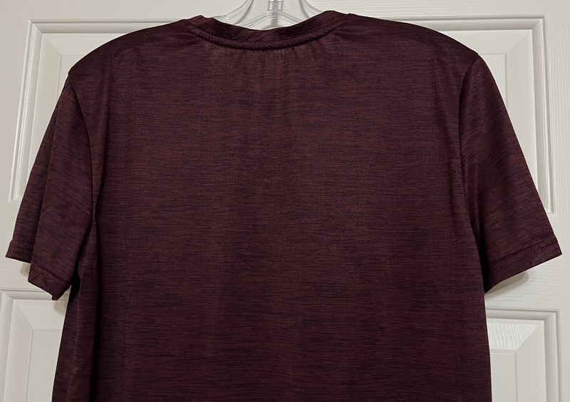 Zelos Size M Maroon Short Sleeve Activewear Shirt Men's gallery