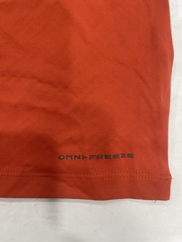 Columbia Shirt Mens Medium Orange Yellow PFG Omni Freeze Fishing Hiking Outdoors gallery