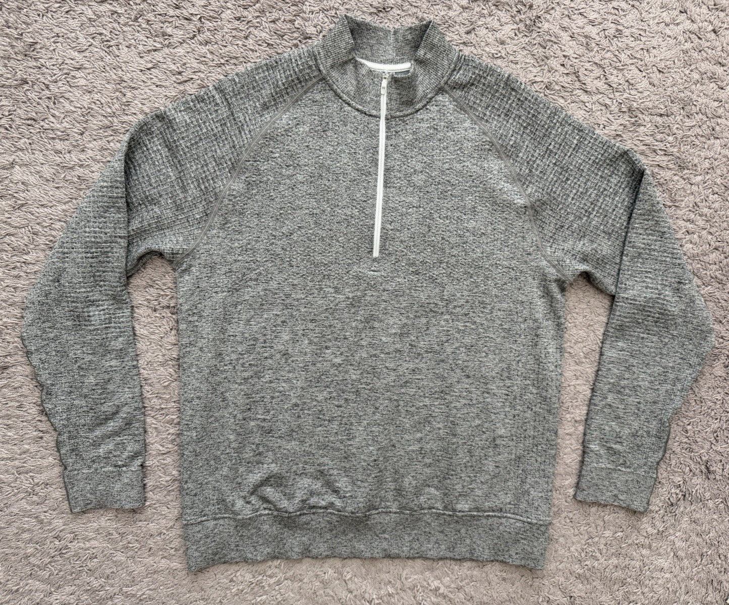 Lululemon Pullover Men's Large Gray Engineered Warmth Half Zip Stretch Gym gallery
