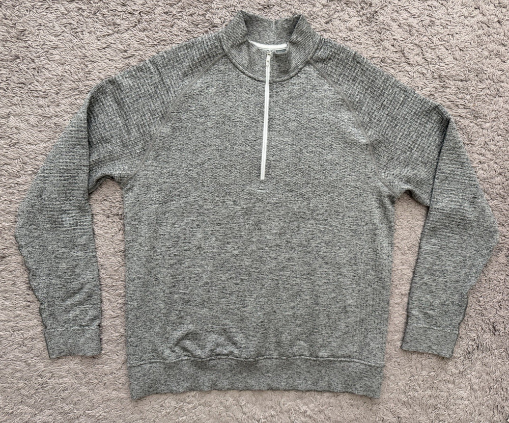 Lululemon Pullover Men's Large Gray Engineered Warmth Half Zip Stretch Gym