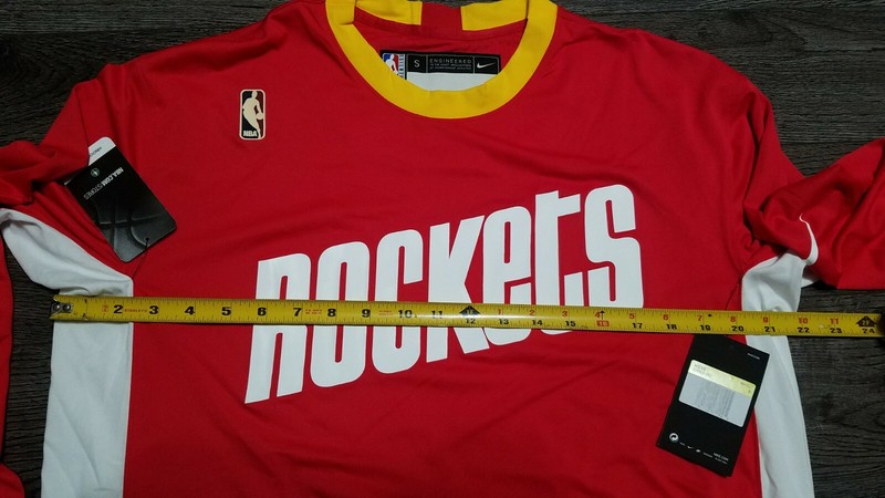 Nike Nba Houston Rockets Hardwood Classic Warm Up Shooting Shirt Mens SMALL gallery