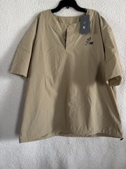 New Balance Mens 2 XL New with Tags Tan Shirt 2 Snap Relaxed Fit Athletic