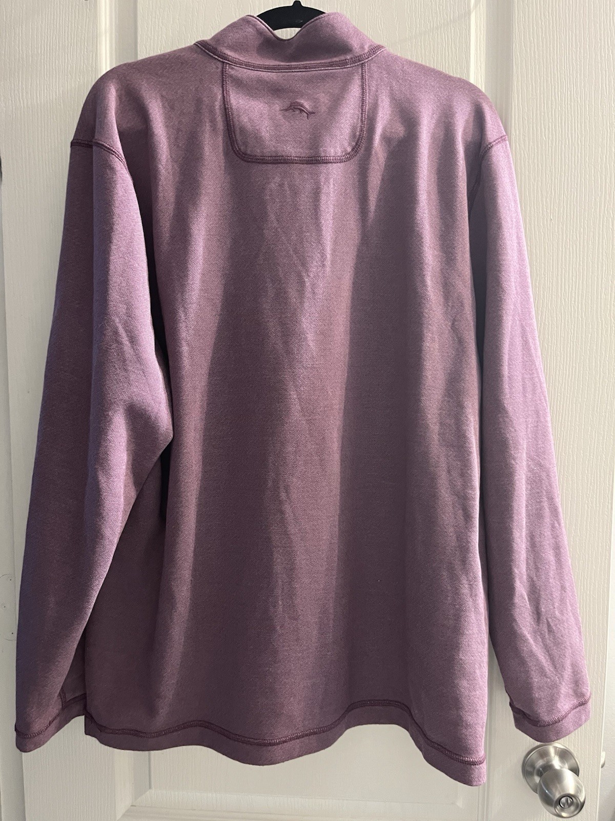 Tommy Bahama Men's Purple 1/4 Zip Pullover Long Sleeve Mock Neck L Reversible gallery