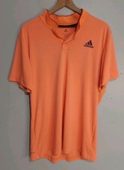 Adidas Polo Shirt Mens Sz XL Orange Freelift Heat Ready Golf Tennis Stretch (M6)