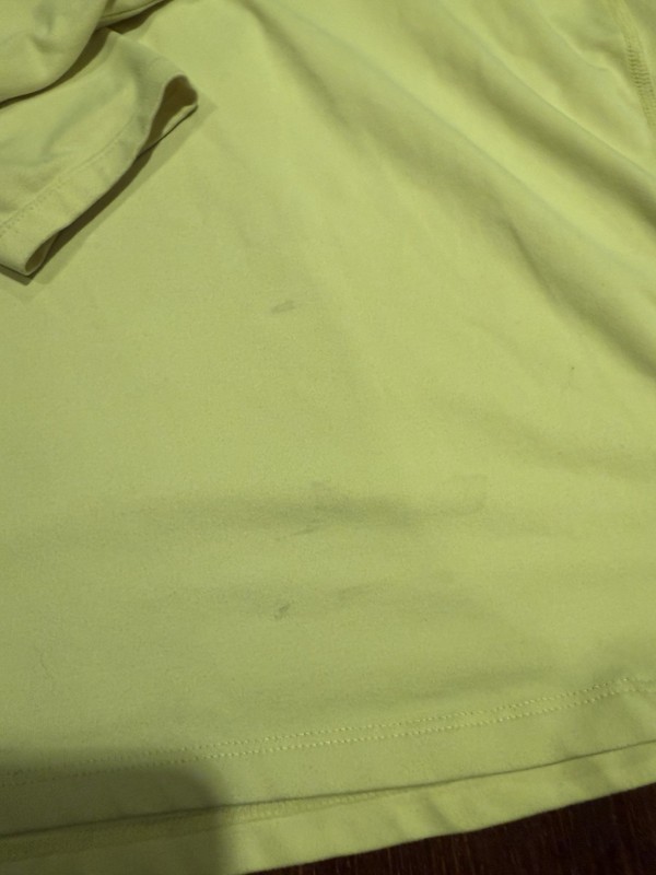 Nike Pullover Mens Large Neon Yellow Dri-Fit Quarter Zip Running Golf Athletic gallery