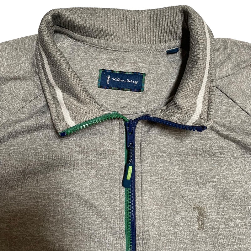 William Murray Sweater Mens Large Gray Golf Zip Pullover Performance gallery