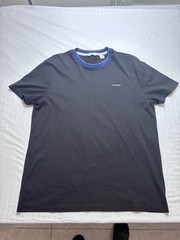 Calvin Klein Shirt Men’s Large Black Blue Knit Golf Short Sleeve Outdoor Mens