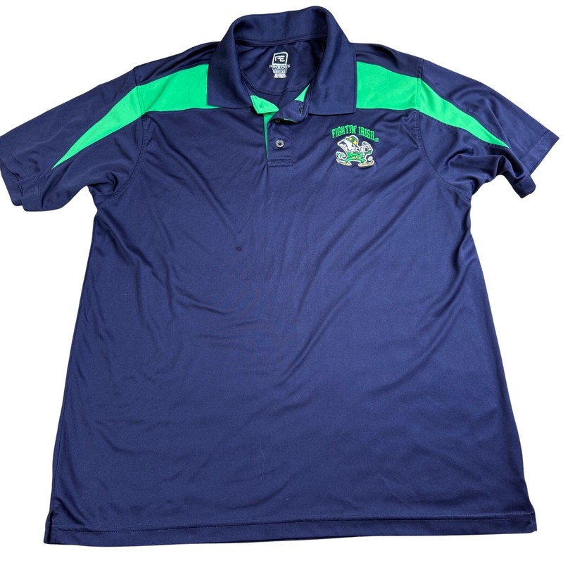 Notre Dame Pullover & Polo Shirt Bundle Mens XL Navy Green Fighting Irish NCAA gallery