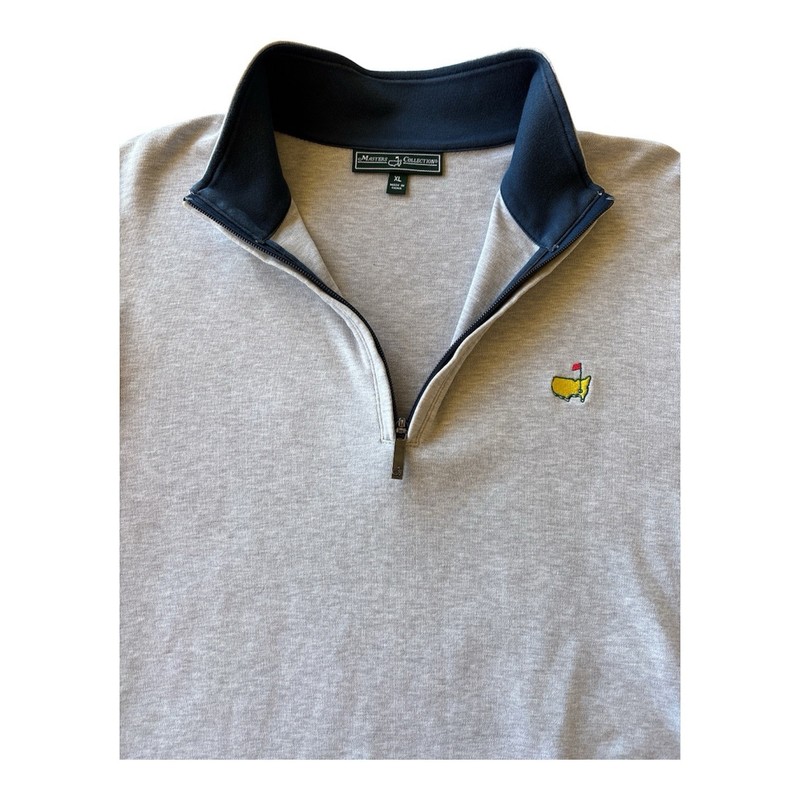 Masters Collection Pullover Mens XLarge Gray Quarter Zip Golf Augusta National gallery