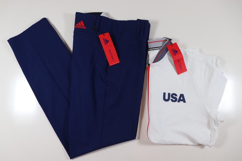 ADIDAS OLYMPIC GOLF TEAM USA LONG SLEEVE TOP PANTS SET FR9667 FR9669 MEN M 32X32 gallery
