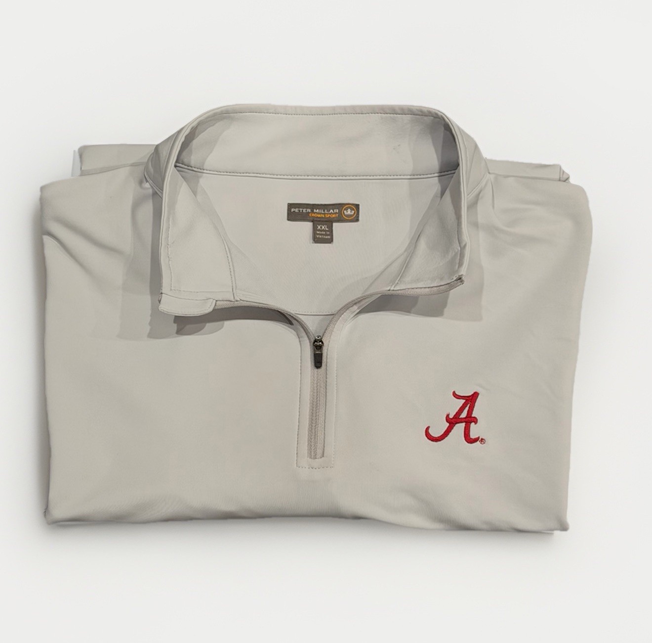 Peter Millar Perth Performance Crown Sport Alabama Crimson Tide 1/4 Zip Size 2XL gallery
