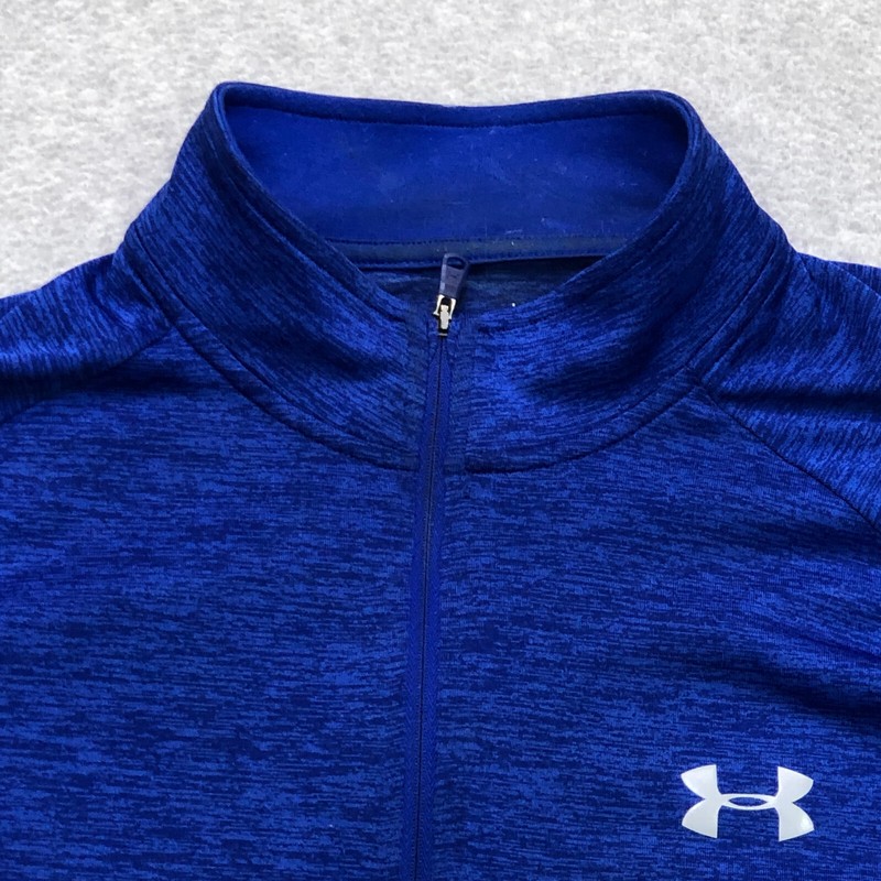 Under Armour Pullover Mens Large Blue Quarter Zip Golf Performance Lightweight gallery