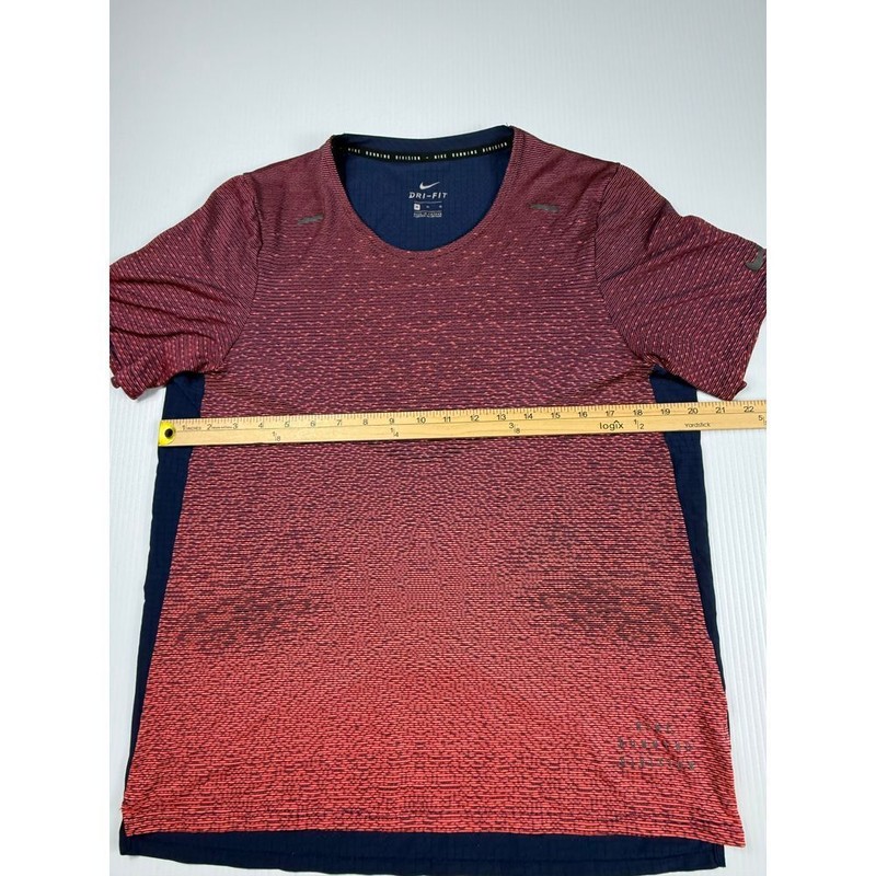 Nike Dri-FIT Running Division Performance T-Shirt Athletic Top Red Navy M gallery