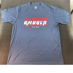 Badger Sportswear TShirt Mens L VNeck Short Sleeve Athletic Performance Blue