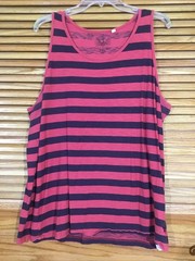 G By Guess Men’s Size XXL Red / Black Striped Athletic Tank Top CM-36