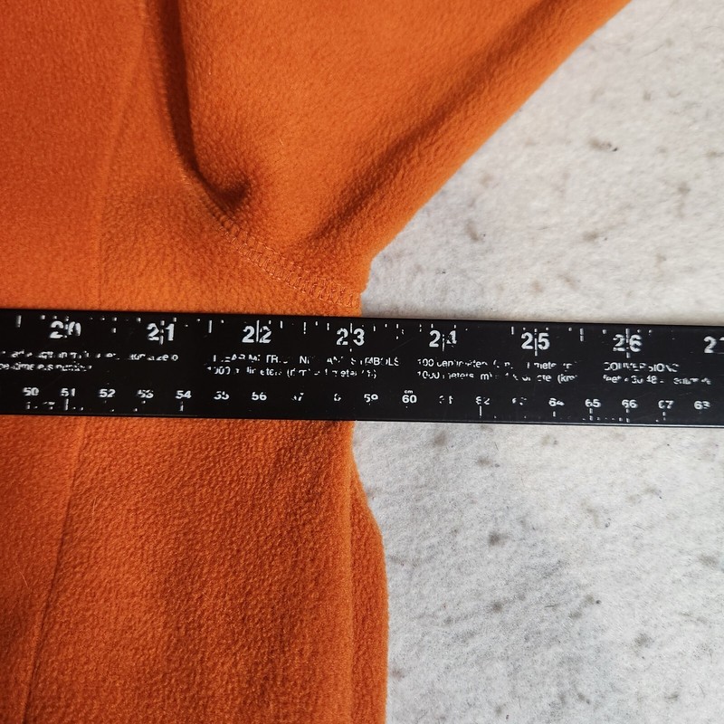 Saddlebred Mens Fleece Pullover Sz L Orange 1/4 Zip Mock Neck Long Sleeve gallery