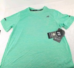Russell Dri-Power 360 boys’s Green Mesh T-Shirt Reflective Size 14-16