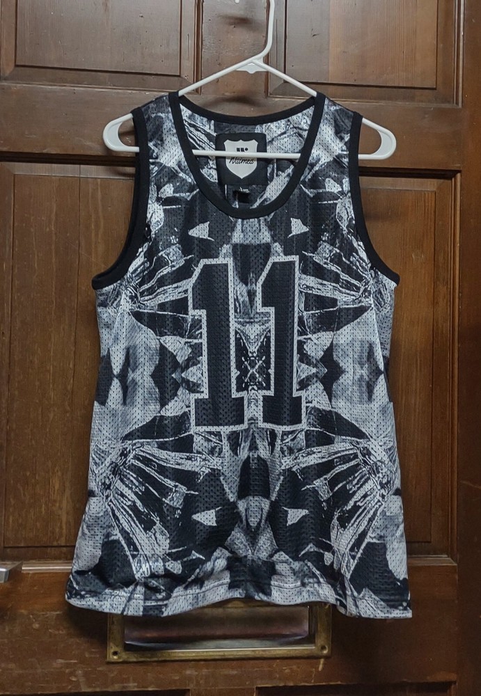 Waimea Black & White Geometric Print #11 Tank Top Jersey Men's Size L