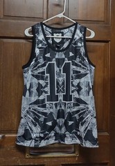 Waimea Black & White Geometric Print #11 Tank Top Jersey Men’s Size L