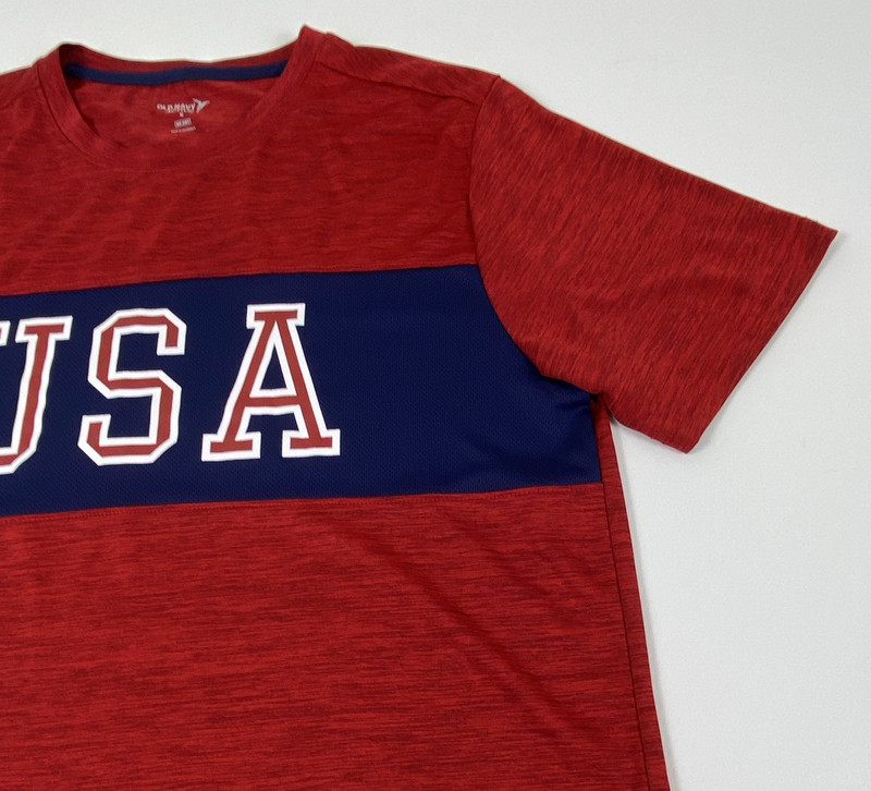 Old Navy GO-DRY Men’s Size M Crew Neck Short Sleeve Quick Dry USA Graphic Tee gallery
