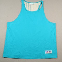 Vintage Russell Athletic Tank Top Men’s Large 100% High Cotton Made In USA Teal