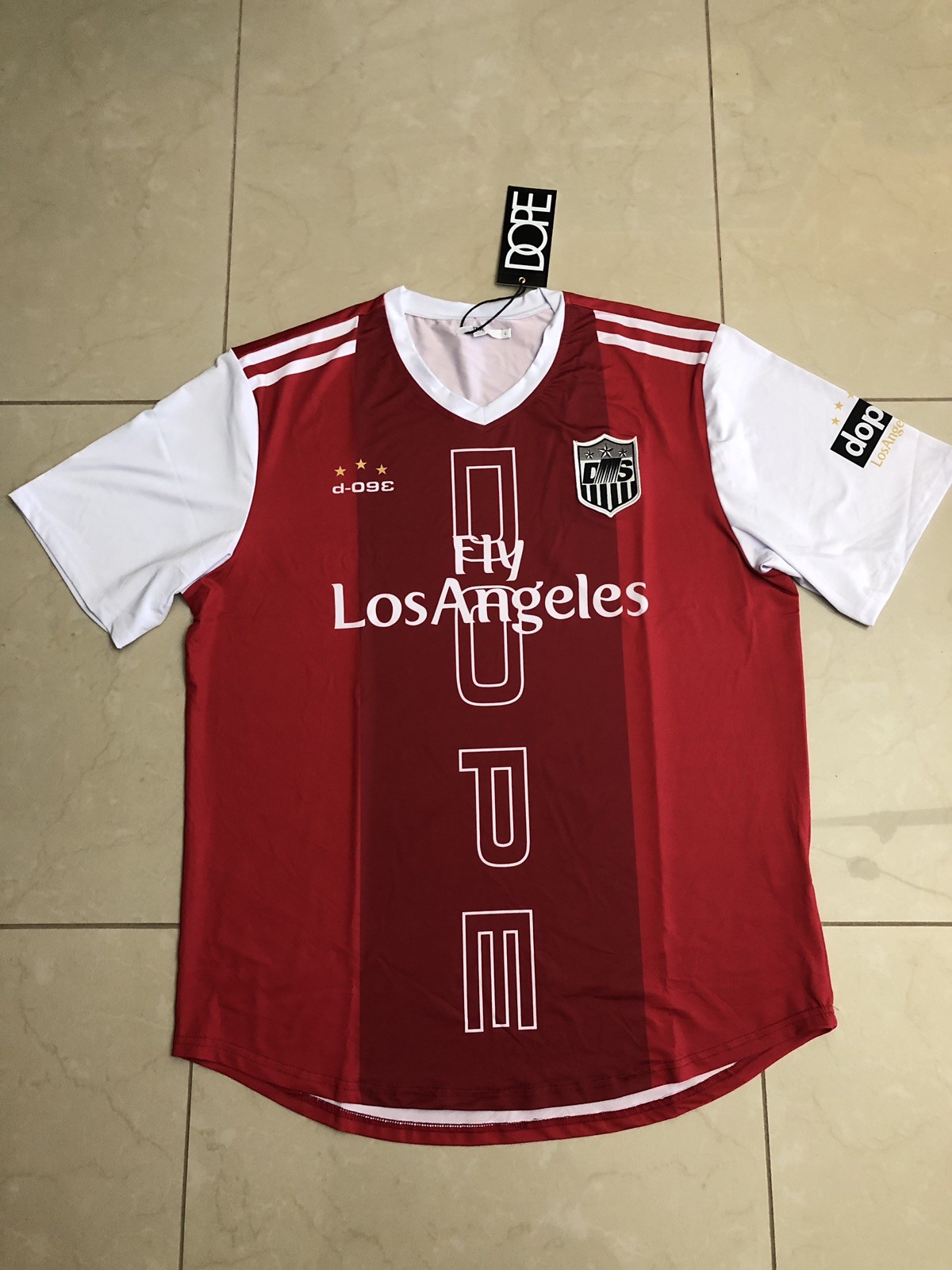 Dope Fly Los Angeles Andrey Soccer Jersey Red Size Large gallery