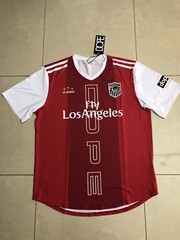 Dope Fly Los Angeles Andrey Soccer Jersey Red Size Large