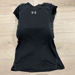 Under Armour HeatGear Compression Shirt Black Sleeveless Hex Gear Size YXL